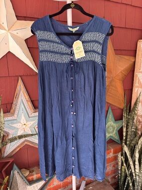 NEW Anandas Collection Dress Full Button Front Women’s Size 2X